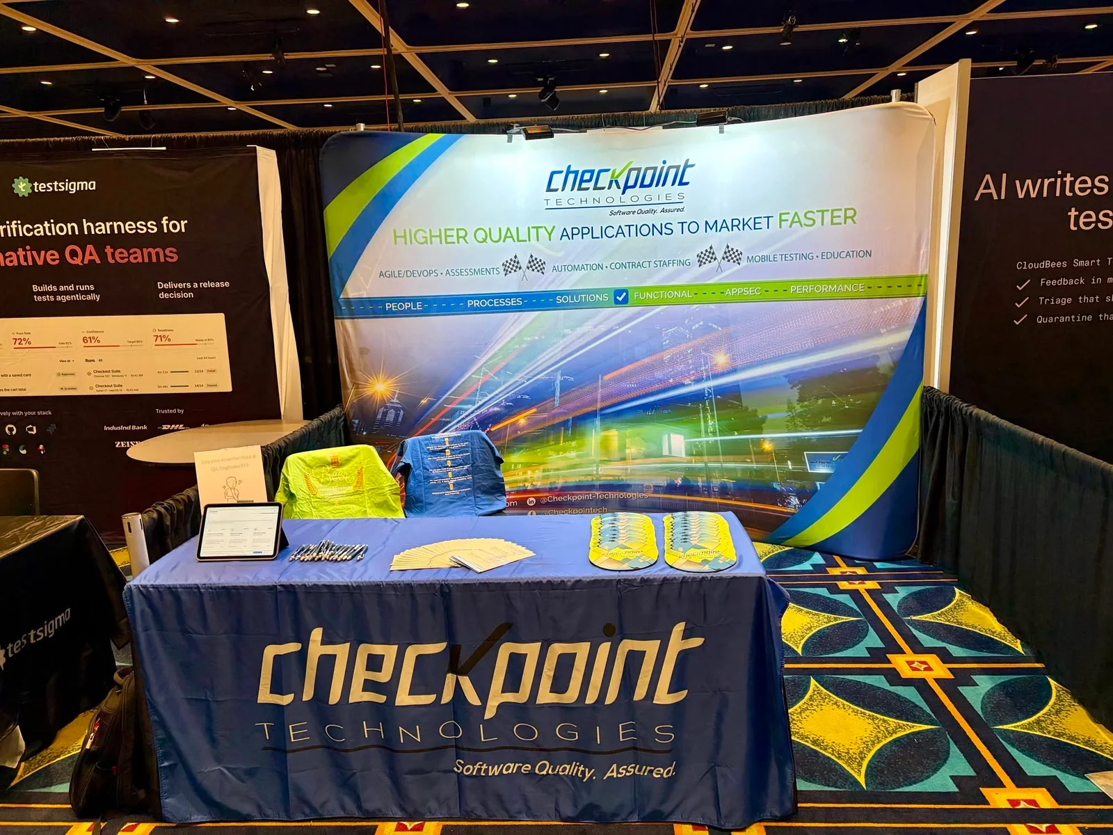 The Checkpoint Technologies booth and display at STARWEST 2026.