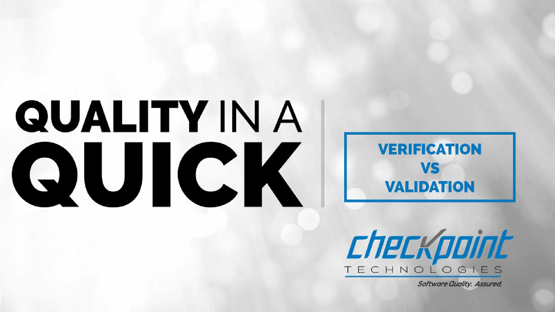 Verification Vs Validation Checkpoint Technologies Inc Software 