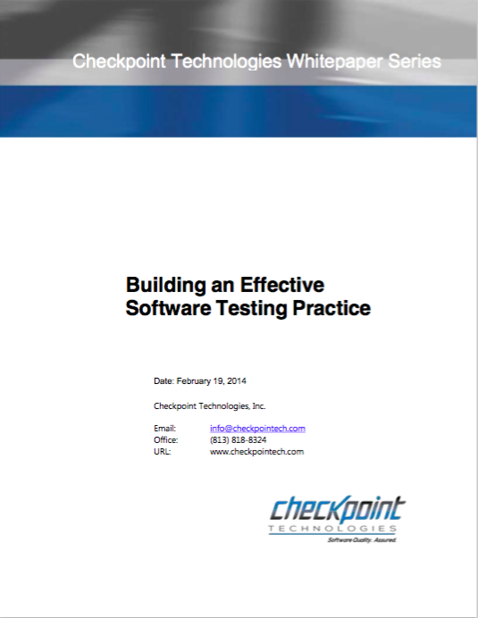 Building an Effective Software Testing Practice